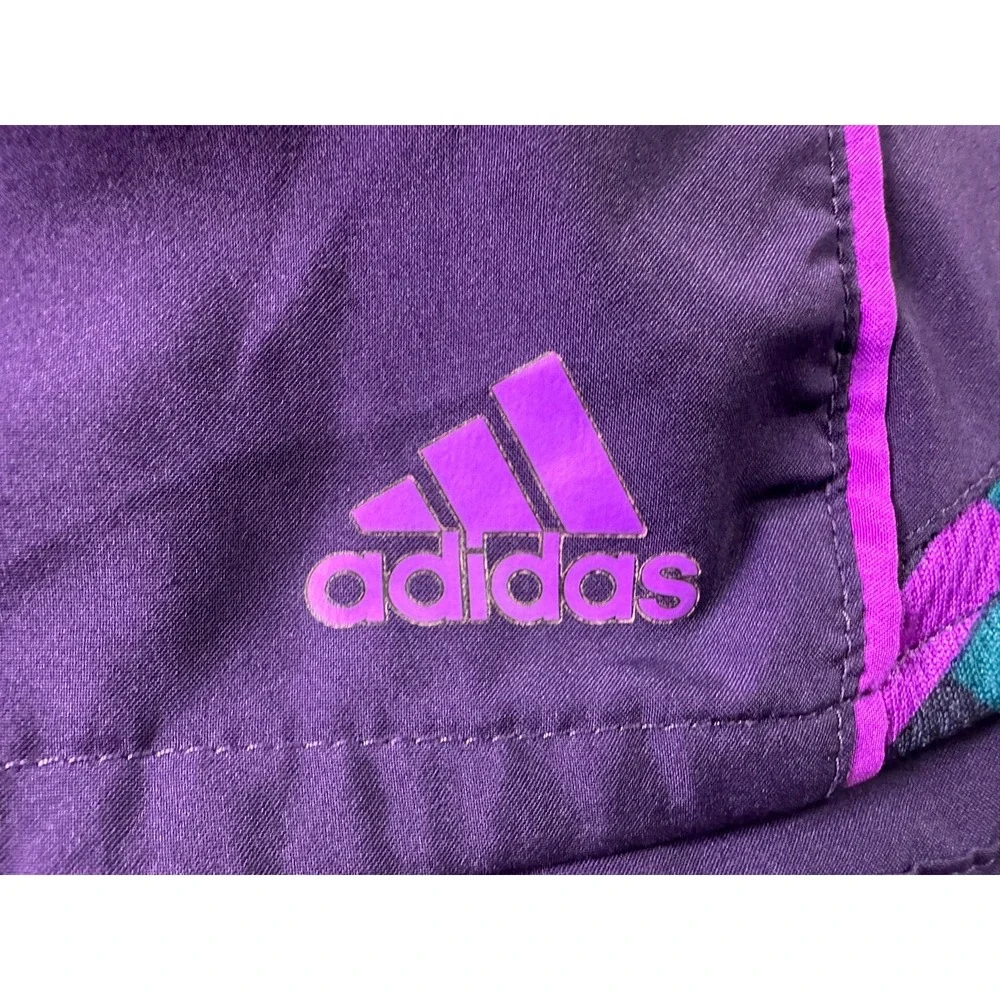 Adidas Climalite Women's Large Purple Geometric Print Running Athletic‎ Shorts L